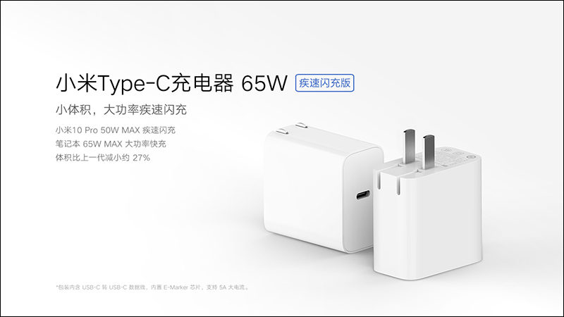 小米推出 Type-C 充電器 65W 極速閃充版,體積較前代縮小 27%,售價約 415 元 - 電腦王阿達 小米推出 Type-C 充電器 65W 極速閃充版,體積較前代縮小 27%,售價約 415 元 - 電腦王阿達