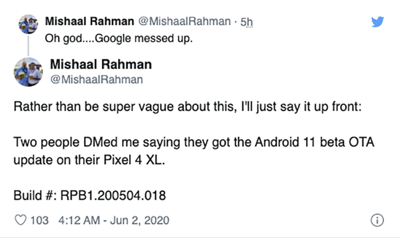 Google 不小心把 Android 11 beta 版推給一般 Pixel 用戶了 - 電腦王阿達 Google 不小心把 Android 11 beta 版推給一般 Pixel 用戶了 - 電腦王阿達