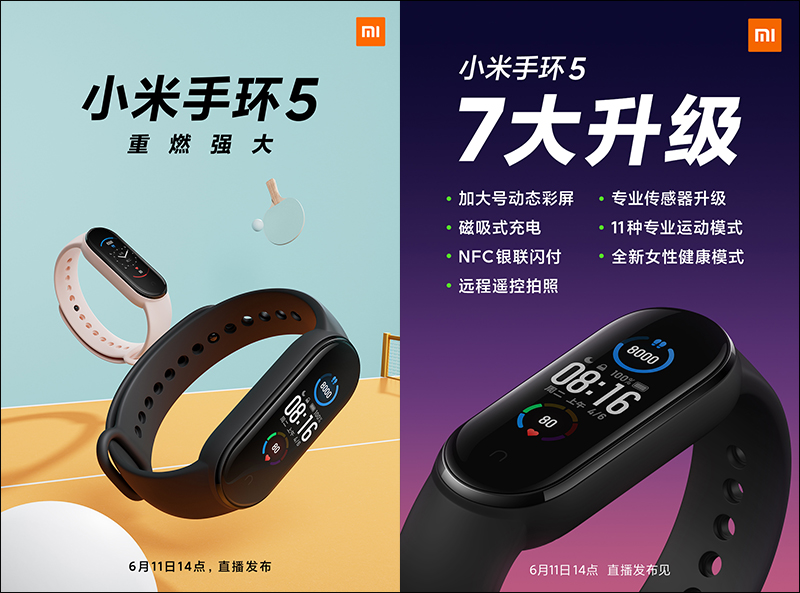 小米手環5 外觀正式揭曉!加入壓力偵測、女性健康以及更多運動模式紀錄(更新:小米官方公佈 7 大升級重點) - 電腦王阿達 小米手環5 外觀正式揭曉!加入壓力偵測、女性健康以及更多運動模式紀錄(更新:小米官方公佈 7 大升級重點) - 電腦王阿達