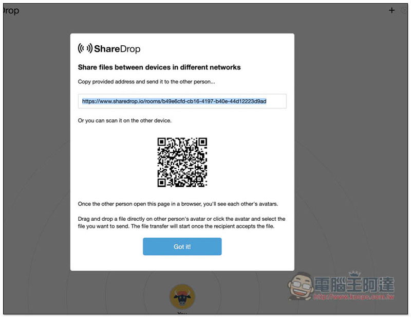 ShareDrop 免安裝、打開瀏覽器就能傳檔、分享檔案給別人,採點對點傳輸技術 - 電腦王阿達 ShareDrop 免安裝、打開瀏覽器就能傳檔、分享檔案給別人,採點對點傳輸技術 - 電腦王阿達
