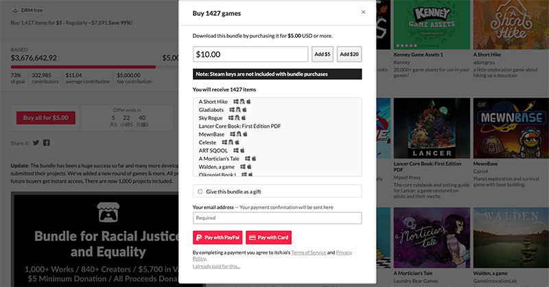 Itch.io 限時推出「種族正義與平等義賣包」，5 美元就能得到超過 1400 款獨立遊戲 - 電腦王阿達