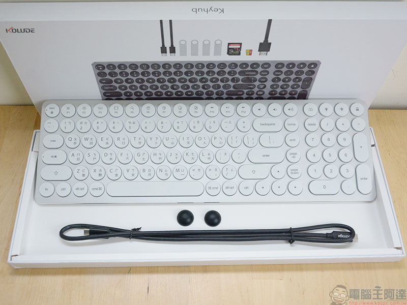Kolude Keyhub 九合一集線鍵盤開箱動手玩，充分解放你的桌面 - 電腦王阿達