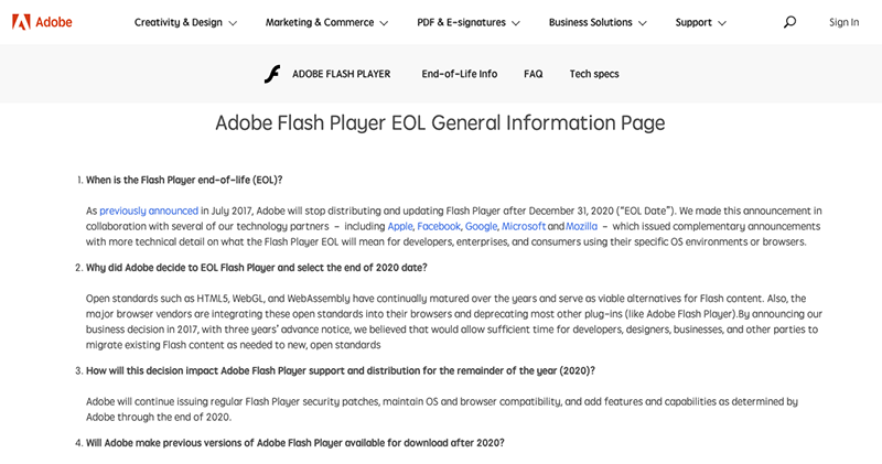 Adobe Flash 今年正式掰掰 ，但會撐到最後一天 - 電腦王阿達