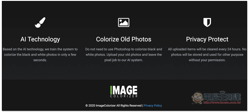 IMAGE COLORIZER 利用 AI 技術自動上色你的黑白照，完全免費，效果還很不錯 - 電腦王阿達