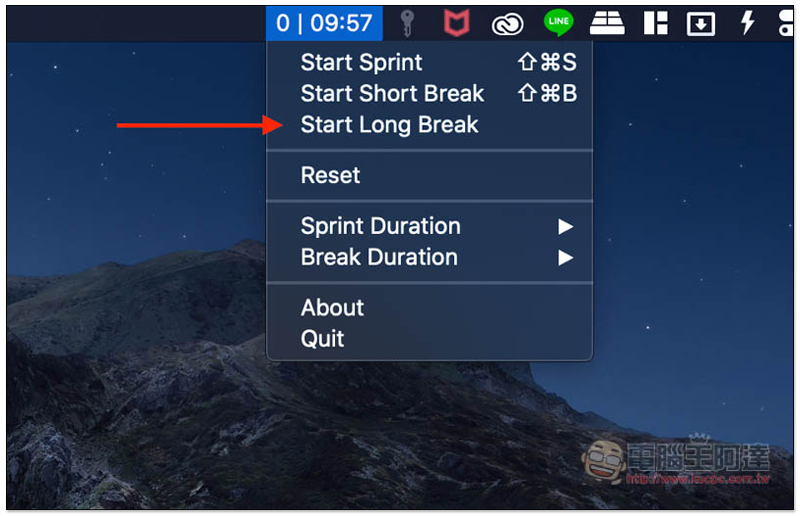 Sprints 操作簡單又好用的 Mac 免費番茄鐘 App，還能自訂時間 - 電腦王阿達