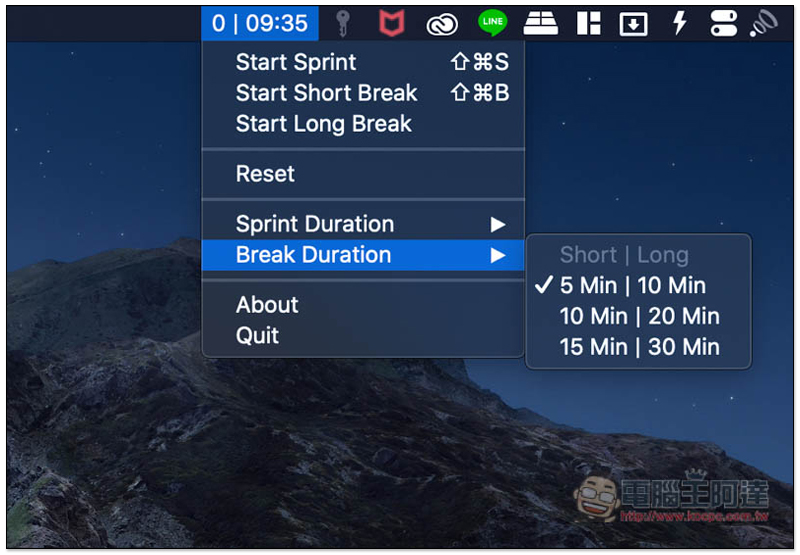Sprints 操作簡單又好用的 Mac 免費番茄鐘 App,還能自訂時間 - 電腦王阿達 Sprints 操作簡單又好用的 Mac 免費番茄鐘 App,還能自訂時間 - 電腦王阿達