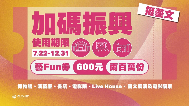 文化部「藝FUN券」可從7月18日起下載專屬APP註冊登記抽選 - 電腦王阿達 文化部「藝FUN券」可從7月18日起下載專屬APP註冊登記抽選 - 電腦王阿達