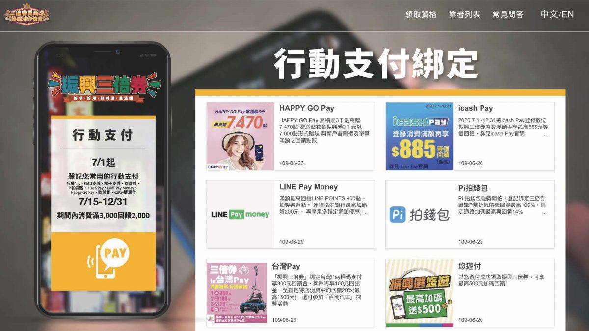 「振興三倍券」今起開放預訂及綁定 預訂期間增為兩次並公開可適用的電商名單 - 電腦王阿達 「振興三倍券」今起開放預訂及綁定 預訂期間增為兩次並公開可適用的電商名單 - 電腦王阿達