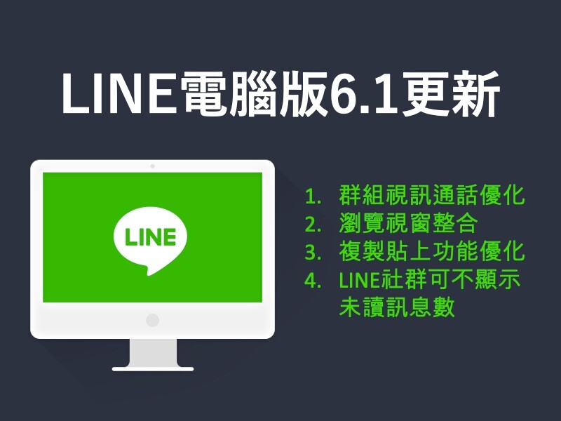 LINE 電腦版 6.1 版本更新：免費通話擴增至500人！四項隱藏版更新重點整理 - 電腦王阿達