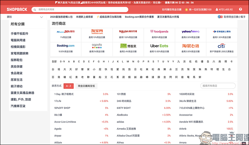 ShopBack 現金回饋網:網購族必備!購物、美食外送、旅遊等項目通通有,現金回饋實際提領、累計無上限 - 電腦王阿達 ShopBack 現金回饋網:網購族必備!購物、美食外送、旅遊等項目通通有,現金回饋實際提領、累計無上限 - 電腦王阿達