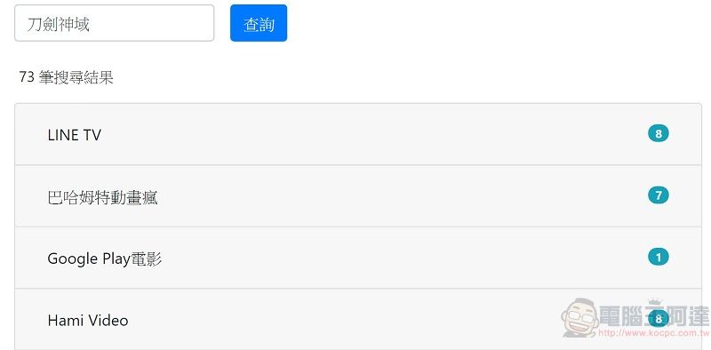 PTT網友彙整正版動畫收視管道查詢 編寫「OTT影音搜尋」網頁 - 電腦王阿達 PTT網友彙整正版動畫收視管道查詢 編寫「OTT影音搜尋」網頁 - 電腦王阿達