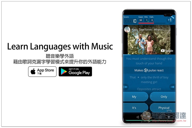 Learn Languages with Music 聽音樂學外語,藉由歌詞克漏字學習模式來提升你的外語能力 - 電腦王阿達 Learn Languages with Music 聽音樂學外語,藉由歌詞克漏字學習模式來提升你的外語能力 - 電腦王阿達
