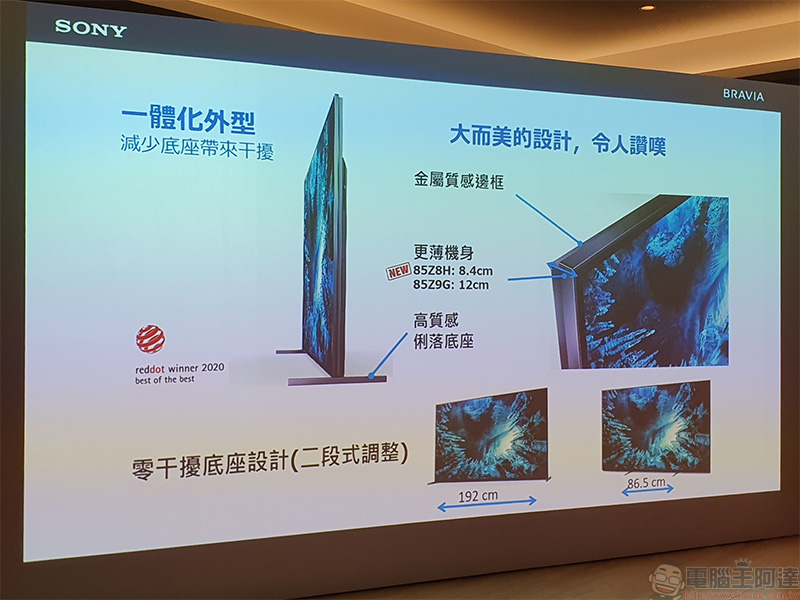 2020 新旗艦 Sony BRAVIA Z8H 在台登場,智慧 8K 超擬真畫質開啟繽紛新視代 - 電腦王阿達 2020 新旗艦 Sony BRAVIA Z8H 在台登場,智慧 8K 超擬真畫質開啟繽紛新視代 - 電腦王阿達