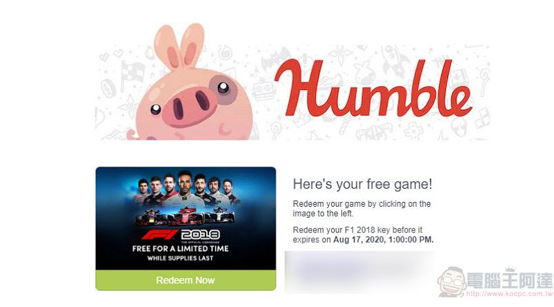 Humble Store限時提供《F1 2018》Steam註冊碼 可免費永久保存遊戲 - 電腦王阿達 Humble Store限時提供《F1 2018》Steam註冊碼 可免費永久保存遊戲 - 電腦王阿達