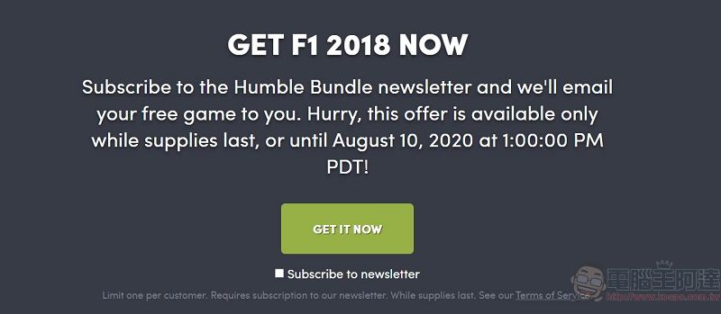 Humble Store限時提供《F1 2018》Steam註冊碼 可免費永久保存遊戲 - 電腦王阿達 Humble Store限時提供《F1 2018》Steam註冊碼 可免費永久保存遊戲 - 電腦王阿達
