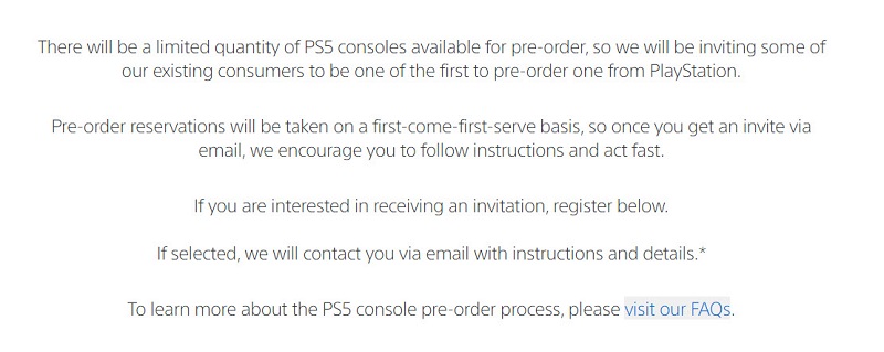 SONY於美公開 PlayStation 5 邀選預購說明 獲邀者有美國地址皆可預購 - 電腦王阿達 SONY於美公開 PlayStation 5 邀選預購說明 獲邀者有美國地址皆可預購 - 電腦王阿達