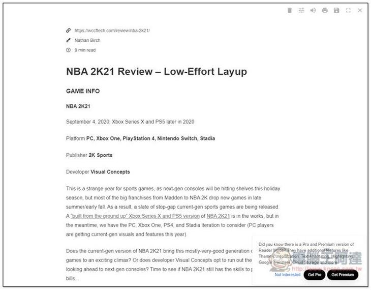 Reader Mode 最好用的 Chrome 閱讀模式擴充外掛,功能豐富,還提供語音朗讀與翻譯功能 - 電腦王阿達 Reader Mode 最好用的 Chrome 閱讀模式擴充外掛,功能豐富,還提供語音朗讀與翻譯功能 - 電腦王阿達