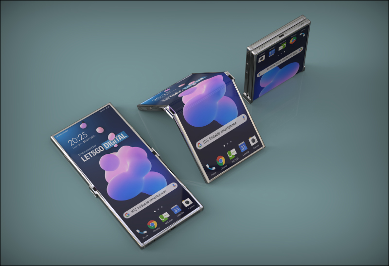 HTC 摺疊手機設計專利曝光！採向外翻摺螢幕與獨特鉸鏈設計 - 電腦王阿達