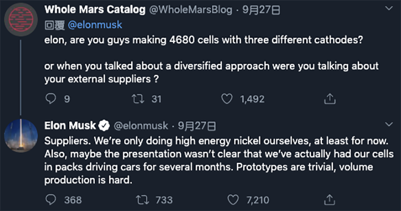 Elon Musk 透露新的 4680 電池已上車實測數個月了 - 電腦王阿達 Elon Musk 透露新的 4680 電池已上車實測數個月了 - 電腦王阿達