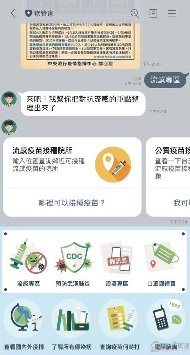 公費流感疫苗開打中 可透過疾管署「流感防治一網通」與「Line@疾管家」查詢相關資訊 - 電腦王阿達 公費流感疫苗開打中 可透過疾管署「流感防治一網通」與「Line@疾管家」查詢相關資訊 - 電腦王阿達