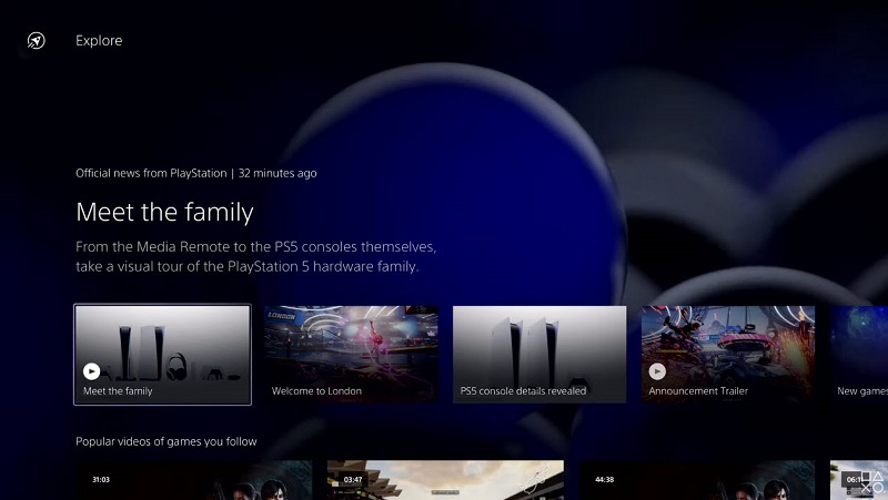 PS5 主畫面與使用者介面曝光 提供全新「控制中心」等功能 - 電腦王阿達
