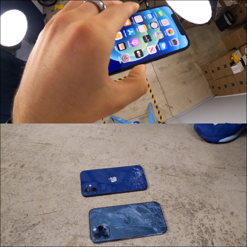 國外YouTuber 進行 iPhone 12 和 iPhone 12 Pro 跌落測試,正面的超瓷晶盾面板確實耐摔,但還是好好保護它吧! - 電腦王阿達 國外YouTuber 進行 iPhone 12 和 iPhone 12 Pro 跌落測試,正面的超瓷晶盾面板確實耐摔,但還是好好保護它吧! - 電腦王阿達