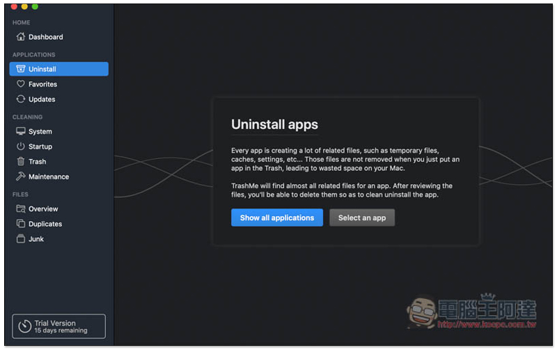 TrashMe 3 功能全面的 Mac 系統清理與維護軟體,操作簡單、輕鬆找出無用的檔案 - 電腦王阿達 TrashMe 3 功能全面的 Mac 系統清理與維護軟體,操作簡單、輕鬆找出無用的檔案 - 電腦王阿達