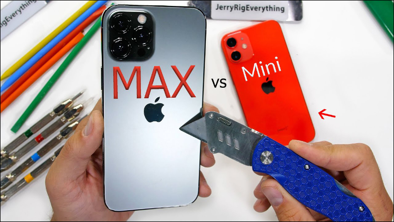 iPhone 12 Pro Max 和 iPhone 12 mini 暴力虐機測試比較 - 電腦王阿達