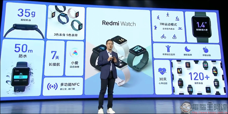 紅米 Redmi 發表品牌首款智慧手錶 Redmi Watch : 1.4 吋方型螢幕、 35 克輕盈機身,售價僅約 1,295 元 - 電腦王阿達 紅米 Redmi 發表品牌首款智慧手錶 Redmi Watch : 1.4 吋方型螢幕、 35 克輕盈機身,售價僅約 1,295 元 - 電腦王阿達