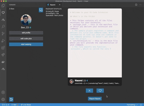 開發者將 VS Code 改造成程式工程師交友工具「VSinder」 - 電腦王阿達 開發者將 VS Code 改造成程式工程師交友工具「VSinder」 - 電腦王阿達