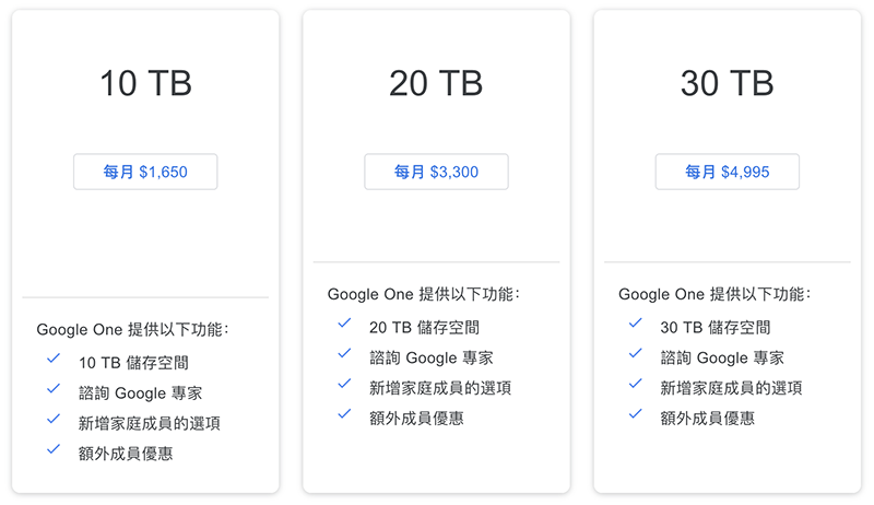 直接砍半，Google One 雲端儲存高容量方案調降價格 - 電腦王阿達