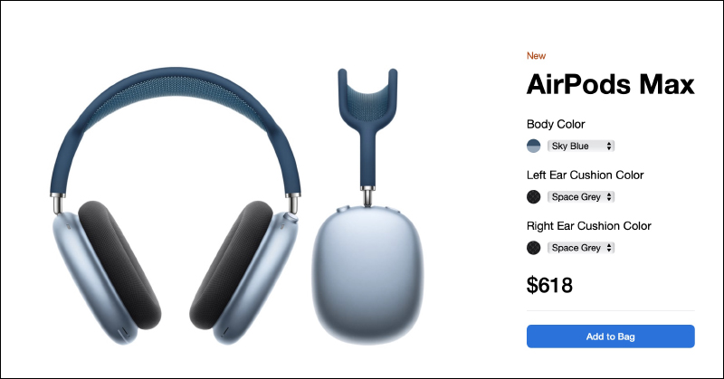 AirPods Max 各種顏色耳罩搭配看起來如何？試試這網站，自由搭配出個人專屬配色耳機 - 電腦王阿達