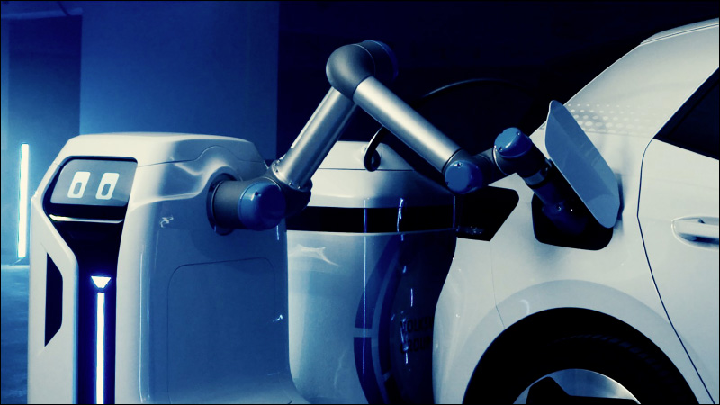 Volkswagen 行動充電機器人原型影片上線，車主將能免尋找充電車位 - 電腦王阿達