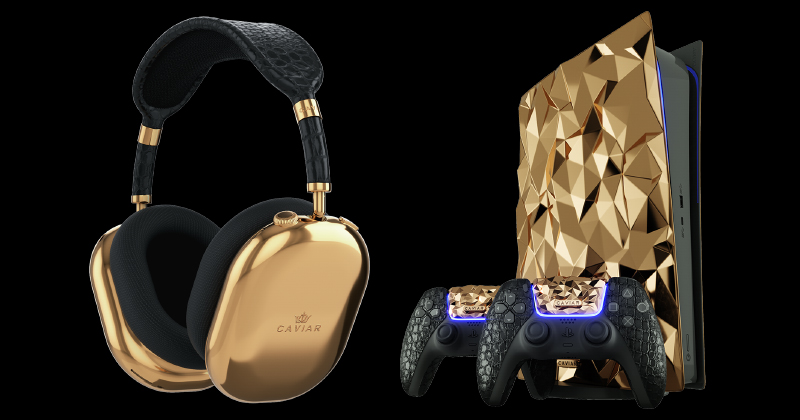 Caviar 推出奢侈黄金版 AirPods Max 、PlayStation 5 ，前者要價 300 萬元起 - 電腦王阿達
