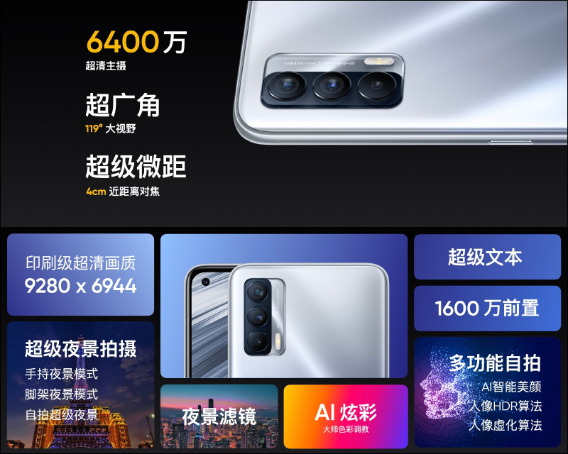 realme V15 正式發表:176 克輕盈重量、50W 智慧閃充並標配 65W 閃充充電器,售價僅約 6,450 元起 - 電腦王阿達 realme V15 正式發表:176 克輕盈重量、50W 智慧閃充並標配 65W 閃充充電器,售價僅約 6,450 元起 - 電腦王阿達