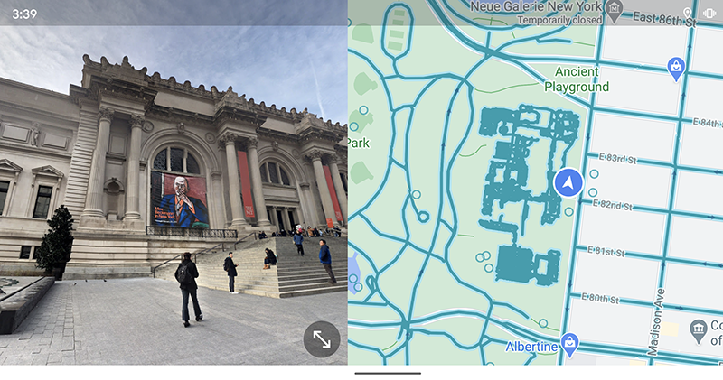 Google Maps 街景分割顯示支援 Android