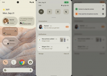 疑似 Android 12 的 UI 全新介面設計截圖現身，圖示、通知、Widget 都有改變 - 電腦王阿達