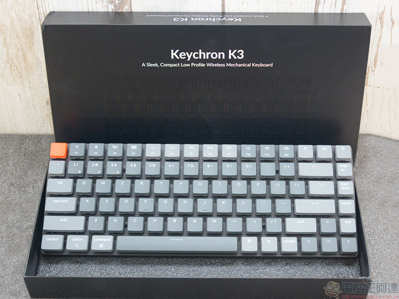 Keychron K3 75% 無線矮軸機械鍵盤開箱、動手玩，雙模四系統輕薄便攜第一名 - 電腦王阿達