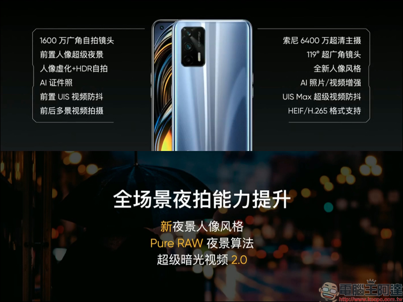 realme GT 性能旗艦正式發表:高通 S888 、 120Hz SuperAMOLED 螢幕、65W 智慧閃充售價僅約 12,050 元起,預告天璣 1200 處理器 GT Neo 近期登場 - 電腦王阿達 realme GT 性能旗艦正式發表:高通 S888 、 120Hz SuperAMOLED 螢幕、65W 智慧閃充售價僅約 12,050 元起,預告天璣 1200 處理器 GT Neo 近期登場 - 電腦王阿達