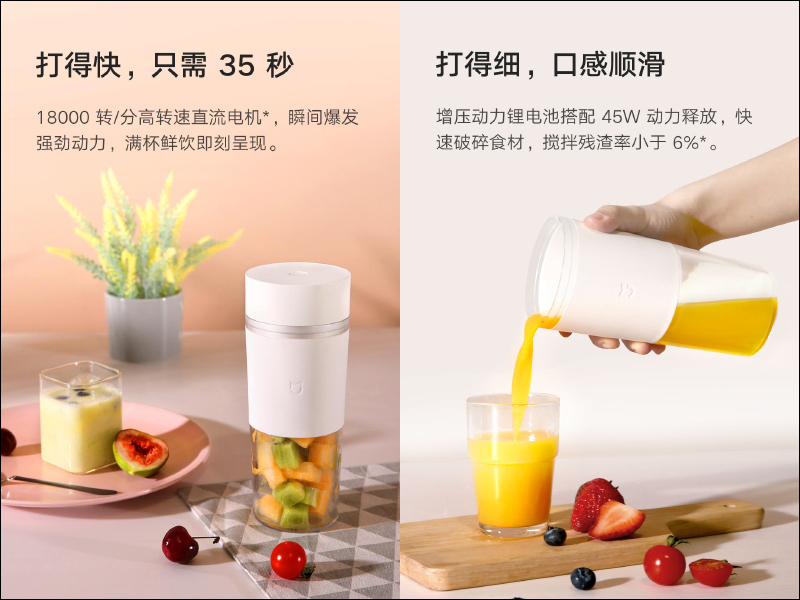 小米「米家隨行便攜榨汁杯」眾籌推出:35 秒快速鮮榨免插電、Type-C 充電超方便,眾籌價只要約 385 元 - 電腦王阿達 小米「米家隨行便攜榨汁杯」眾籌推出:35 秒快速鮮榨免插電、Type-C 充電超方便,眾籌價只要約 385 元 - 電腦王阿達