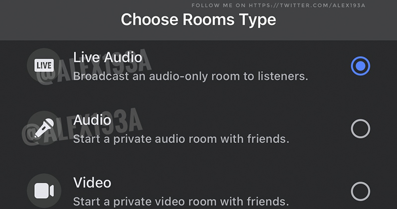 Facebook Live Audio Rooms