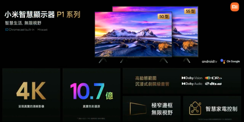 小米智慧顯示器 P1 系列 50 型、55 型正式在台推出!55 型預購早鳥優惠價 17,499 元起 - 電腦王阿達 小米智慧顯示器 P1 系列 50 型、55 型正式在台推出!55 型預購早鳥優惠價 17,499 元起 - 電腦王阿達