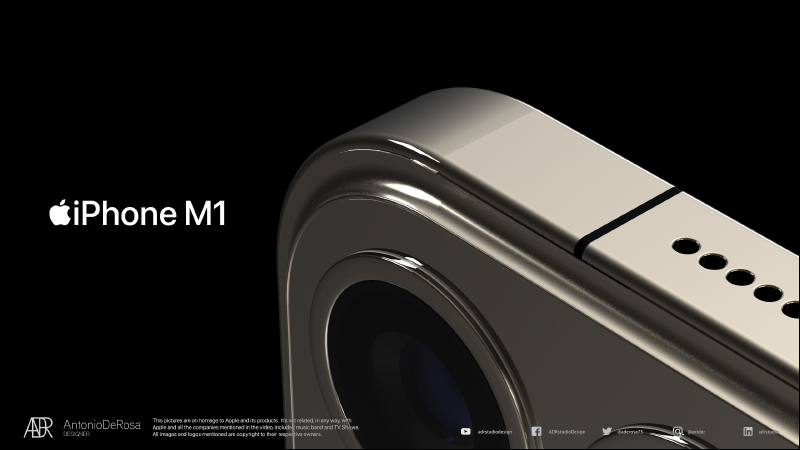 設計師發想 iPhone M1 概念手機，帶來全新的機身缺角設計 - 電腦王阿達