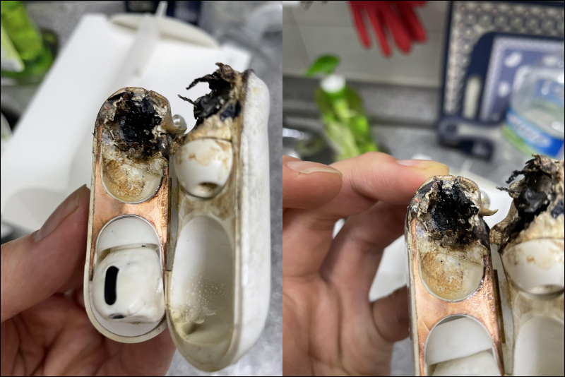 韓國發生 AirPods Pro 充電時爆炸事件，整組耳機燒到潰爛焦黑 - 電腦王阿達