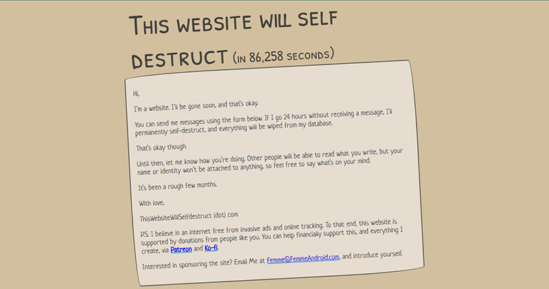 一個專為自我毀滅而存在的網站，算是療癒大家待在家的苦悶 - 電腦王阿達