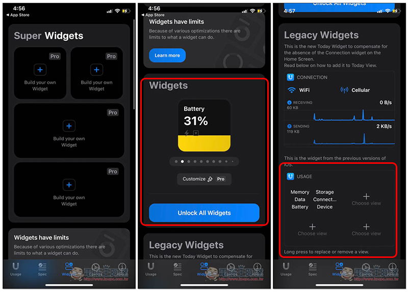 Usage: System Activity Widgets 提供多種 iPhone 系統資訊高質感 Widget 小工具的 App - 電腦王阿達 Usage: System Activity Widgets 提供多種 iPhone 系統資訊高質感 Widget 小工具的 App - 電腦王阿達