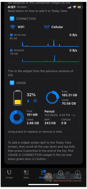 Usage: System Activity Widgets 提供多種 iPhone 系統資訊高質感 Widget 小工具的 App - 電腦王阿達 Usage: System Activity Widgets 提供多種 iPhone 系統資訊高質感 Widget 小工具的 App - 電腦王阿達