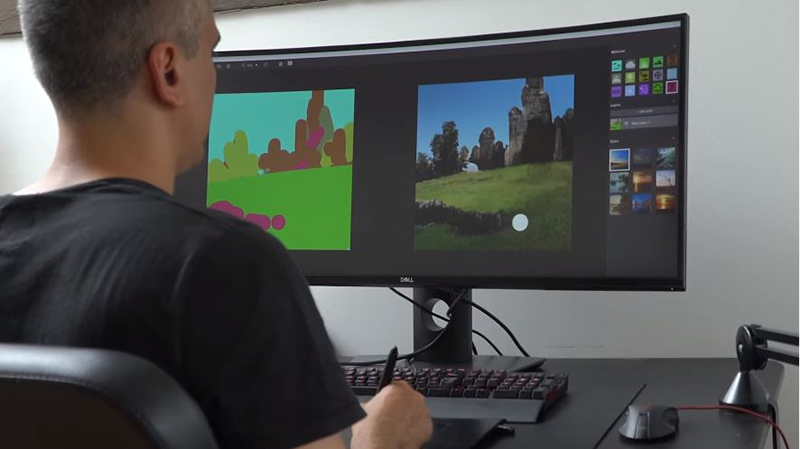 Nvidia Canvas 讓塗鴉變成栩栩如生的照片,免費測試版開放下載 - 電腦王阿達 Nvidia Canvas 讓塗鴉變成栩栩如生的照片,免費測試版開放下載 - 電腦王阿達