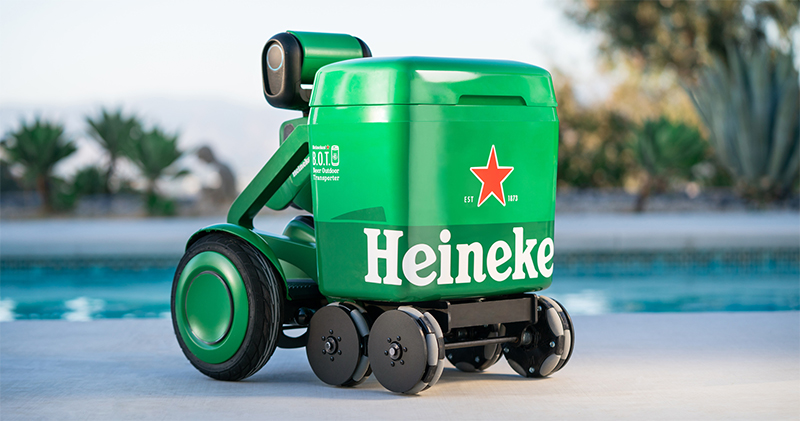 附帶冰桶的 Heineken BOT，冰啤酒、飲料自動跟著你走 - 電腦王阿達