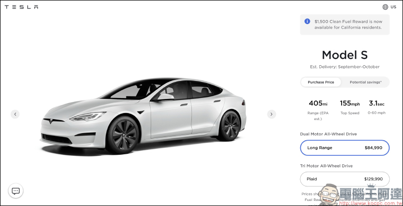 特斯拉 Model S LR、Model X LR 美國售價各漲約 14 萬元，目前台灣尚未跟進調漲 - 電腦王阿達